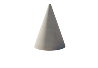 A gray cone isolated on transparent background
