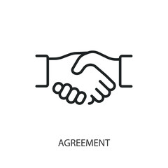 Agreement thin line vector icons.