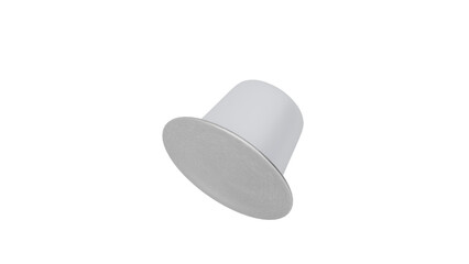 3D Render a white light that is on a white surface