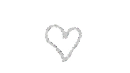3D Render a heart shaped object with a cross on it