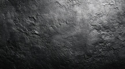 Dark, textured surface with varying shades of gray, exhibiting a rough, uneven stone-like appearance.  Lighting highlights the surface's texture