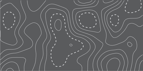 Topographic map pattern background vector. Abstract mountain terrain map background with abstract shape line texture. Design illustration for wall art, fabric, packaging, web, banner, wallpaper.