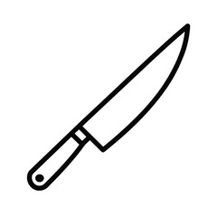 Chef Knife Pointed Blade Icon Vector Illustration