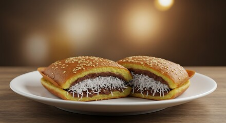 Delicious Sesame-Seed Pancakes with Sweet Coconut Filling A Culinary Delight
