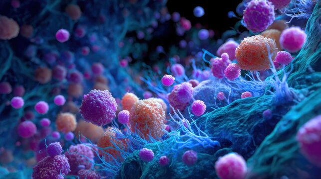 Science Biology Medicine Microscopic Cells Abstract Healthcare Technology