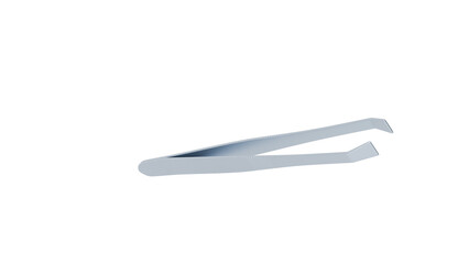 3D Render a pair of scissors sitting on top of a white surface