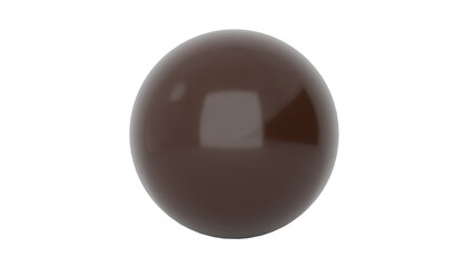 3D Render a chocolate colored egg on a white background