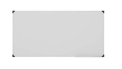 3D Render a white board with a black frame