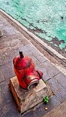 Fire hydrants for emergency conditions. Large-scale fire extinguishers are placed outside offices...