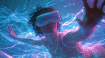 Immersive Virtual Reality Experience Digital Future Technology