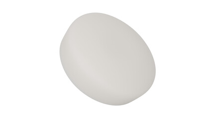 3D Render a white toilet seat with a white lid