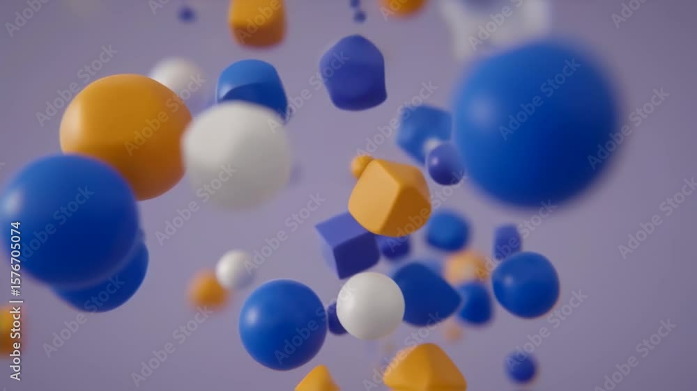Poster abstract colorful floating orbs background