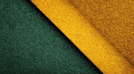 A close-up shot reveals two fabric swatches, one deep teal and the other mustard yellow, diagonally intersecting.  The texture is plush and slightly fuzzy