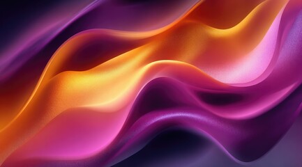 Obraz premium Abstract image of flowing, vibrant waves of purple, pink, and orange hues, creating a dynamic and energetic visual effect