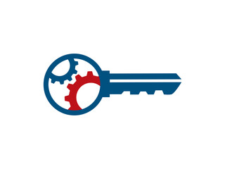 Key Mechanism Solution Logo Template Design