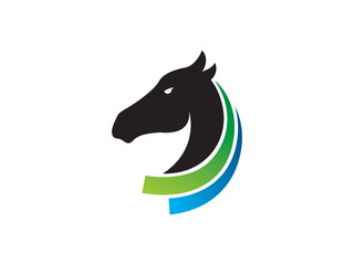 Dynamic Horse Head Logo Template Design