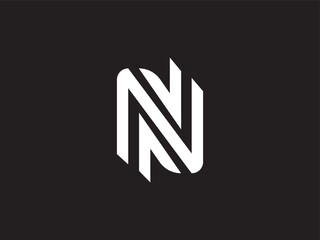 Modern Letter N or NN Logo Template Design