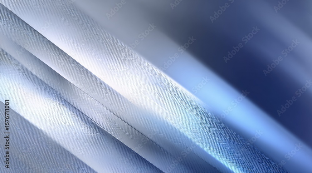 Poster abstract diagonal streaks of light blue and grey hues, creating a dynamic and sleek visual effect wi