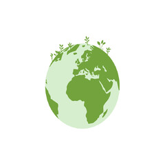 Obraz premium green earth with green grass