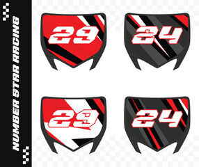 racing number, motorcycle star number, motorcycle decal