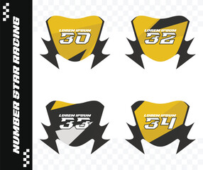 racing number, motorcycle star number, motorcycle decal