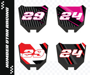 racing number, motorcycle star number, motorcycle decal