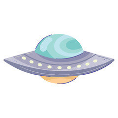 Flat Style Spaceship Vector Icons for Space Adventures