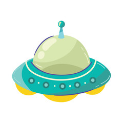 Flat Style Spaceship Vector Icons for Space Adventures