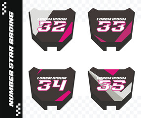 racing number, motorcycle star number, motorcycle decal