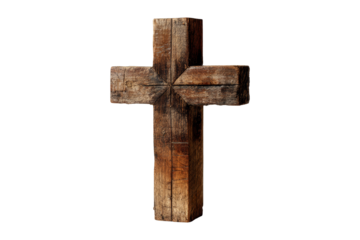 Wooden cross symbolizing faith indoor artwork
