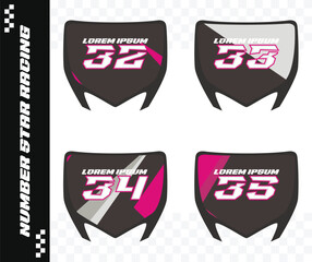 racing number, motorcycle star number, motorcycle decal
