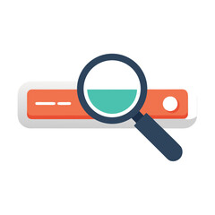 Magnifying Glass Vector Search Bar Website Concept