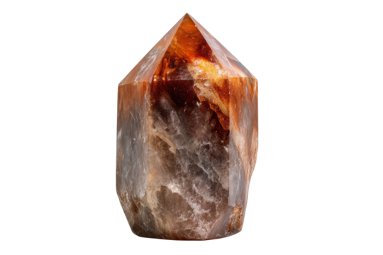 Crystal obelisk natural setting close-up