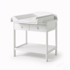 White table isolated on a white background. 3d render image.