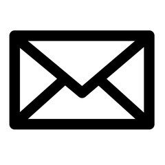 Simple Outline Email Symbol Communication Element Shape Graphic Icon