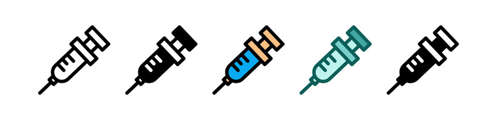 Obraz premium Syringe multiple icon