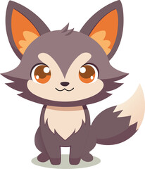 Fototapeta premium Cartoon Squirrel Holding Nut