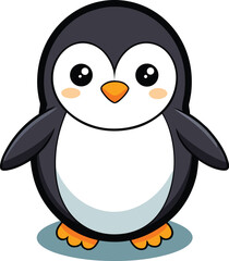 Cute Cartoon Penguin Vector Illustration