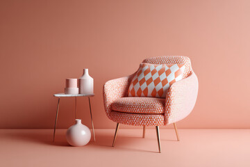 capture stylish retroinspired armchair that embodies chic design trends of  interior scene