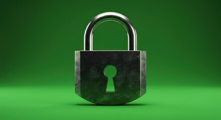 Padlock on a verdant backdrop symbolizing security integrity and privacy preservation