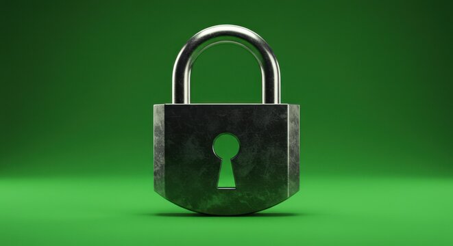 Padlock on a verdant backdrop symbolizing security integrity and privacy preservation