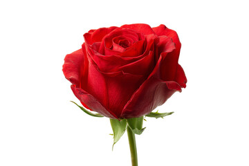 Naklejka premium Red rose blooming in