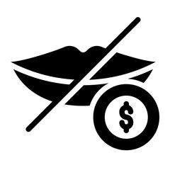 Silent Lips glyph icon