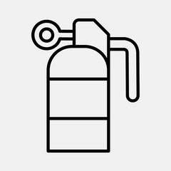 Icon smoke grenade. Military and war elements. Icon in line style.