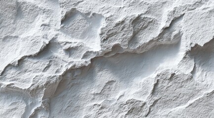 Close-up of a light gray, rough-textured surface resembling stone or rock, showing crevices and uneven patterns with subtle light and shadow variations