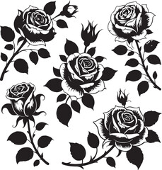 Romantic Rose Flower Silhouette Vector Design

Single Blooming Rose Black Outline Illustration

Vintage Rose Silhouette for Wedding and Valentine

Minimal Line Art Rose Flower Vector Clipart

Elegant 