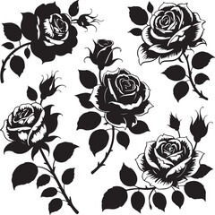 Romantic Rose Flower Silhouette Vector Design

Single Blooming Rose Black Outline Illustration

Vintage Rose Silhouette for Wedding and Valentine

Minimal Line Art Rose Flower Vector Clipart

Elegant 
