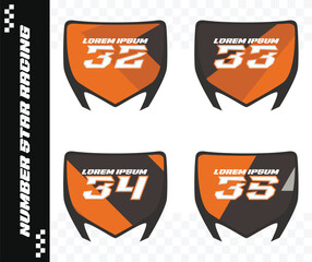 racing number, motorcycle star number, motorcycle decal