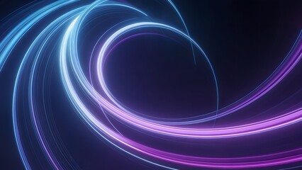 Swirling light trails blue purple