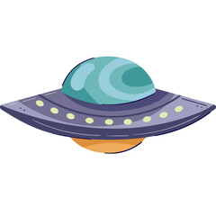 Flat Style Spaceship Vector Icons for Space Adventures